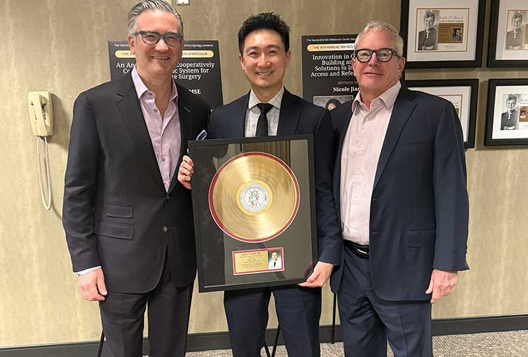Dr. Alexander Langerman; 2025 Haynes Scholar Dr. Andy Ding from Johns Hopkins in Baltimore, MD;<br>
and Dr. David Haynes